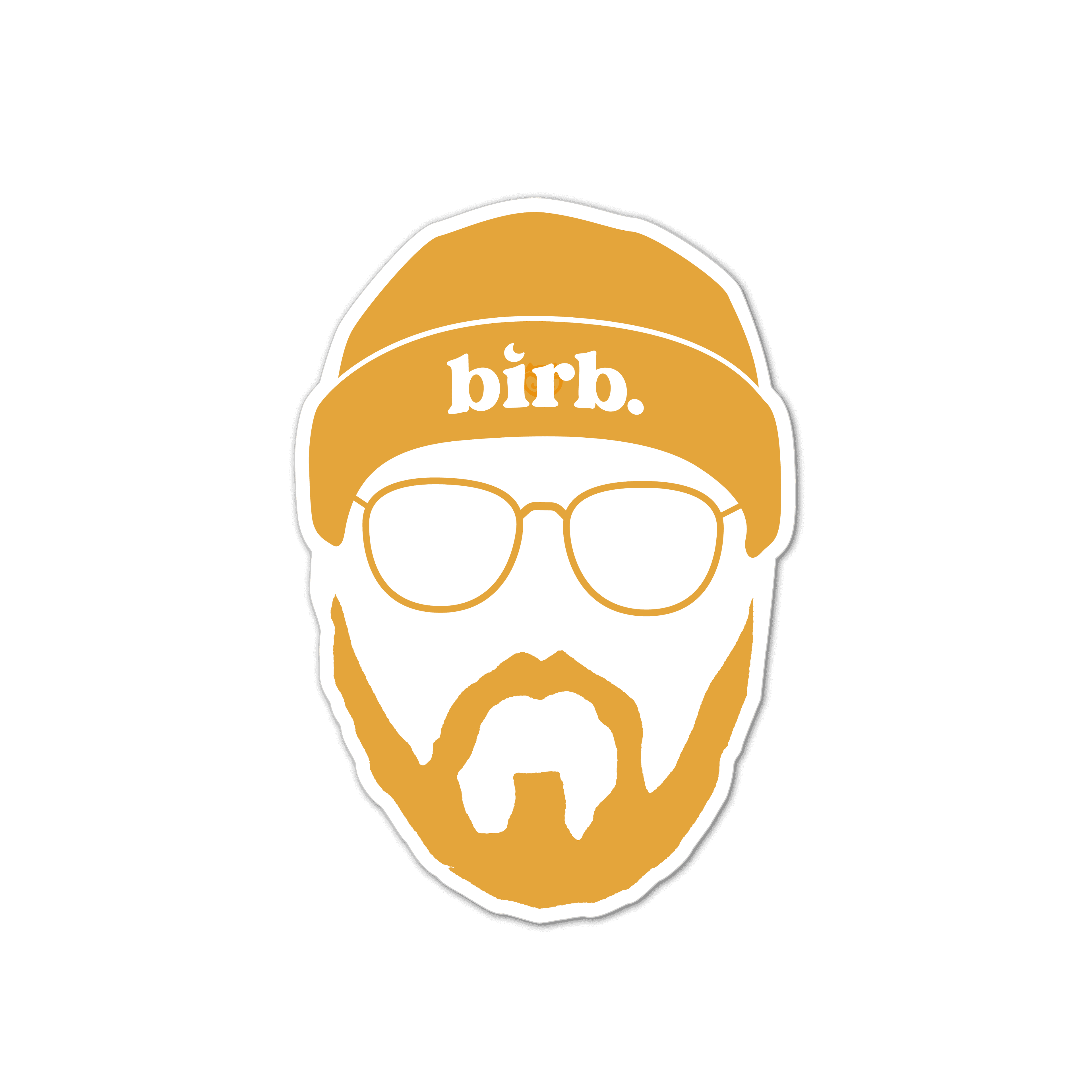 Head birb Sticker - Mustard